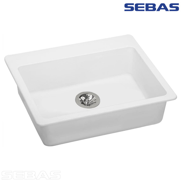 Односекционная мойка ADL-6846G Белая. SEBAS