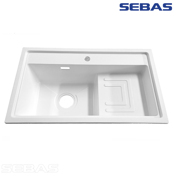Односекционная мойка ADL-7845G Белая. SEBAS