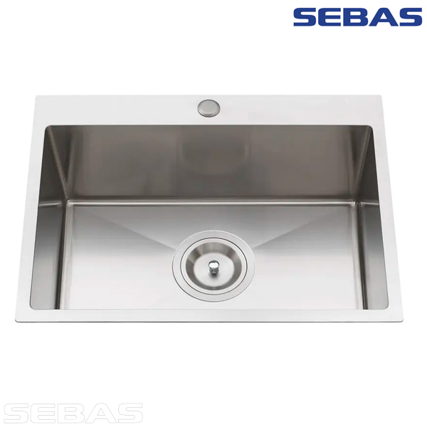Односекционная мойка S1116 Никель Шлифованный. SEBAS