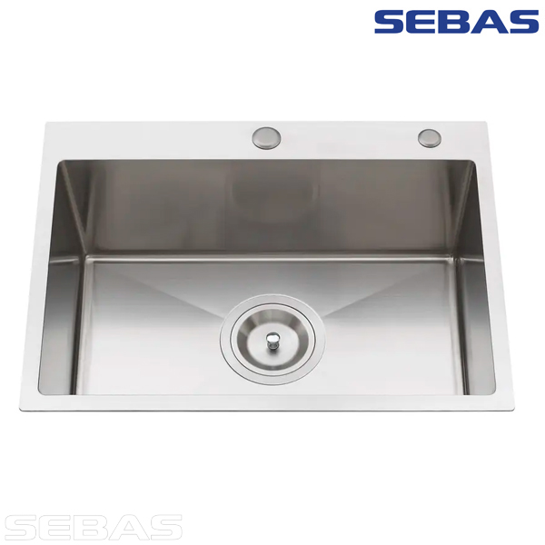 Односекционная мойка S1116A Никель Шлифованный. SEBAS