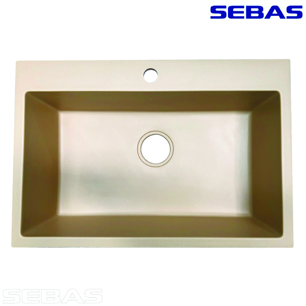 Односекционная мойка ADL-6846G Бежевая. SEBAS