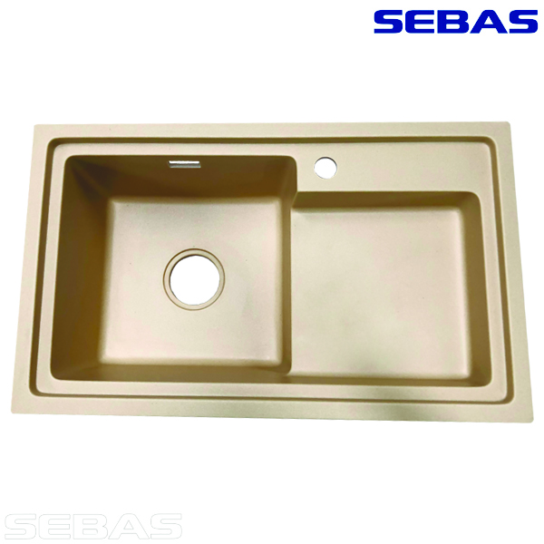 Односекционная мойка ADL-7545SG Бежевая. SEBAS