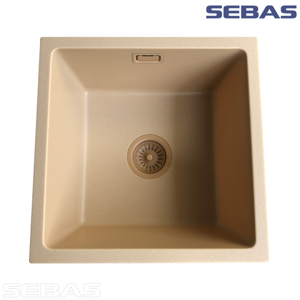 Односекционная мойка ADL-4343 Бежевая. SEBAS