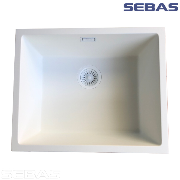 Односекционная мойка ADL-5545G Белая. SEBAS