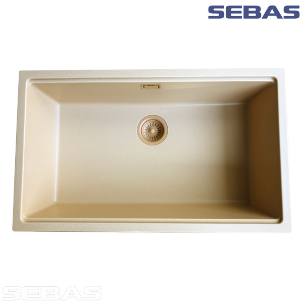 Односекционная мойка ADL-8048G Бежевая. SEBAS