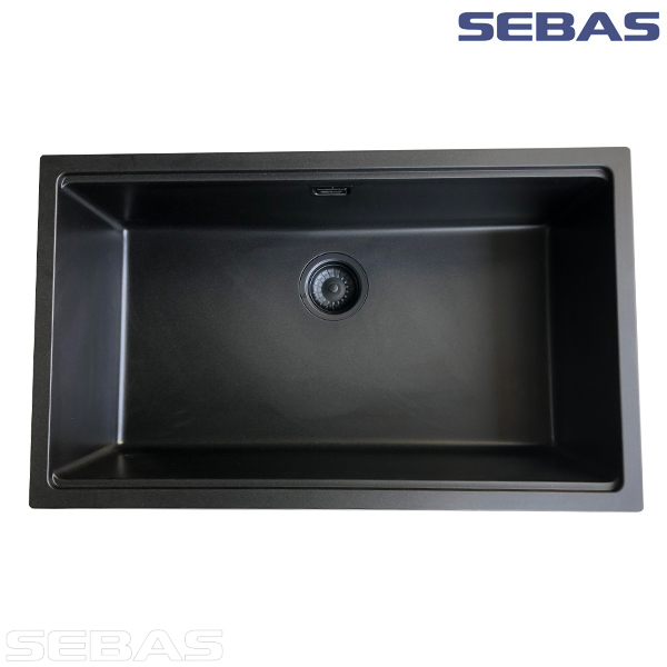 Односекционная мойка ADL-8048G Чёрная. SEBAS
