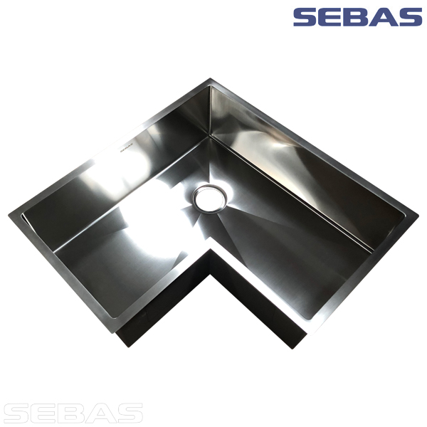 Мойка угловая F1005A Никель Шлифованный. SEBAS