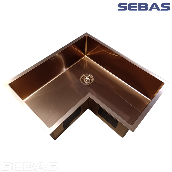 Мойка угловая F1005A Rose Gold. SEBAS