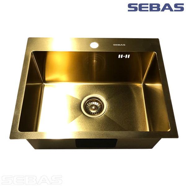 Односекционная мойка S1116 Золото. SEBAS