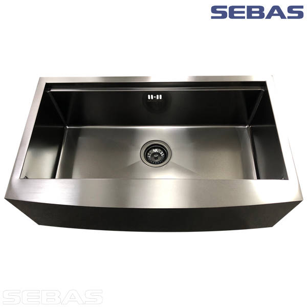 Односекционная мойка S1215 Чёрная. SEBAS