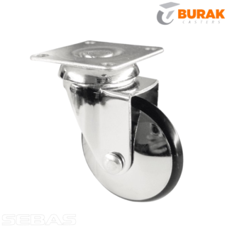 Rotilă Rotilă pentru mobilier cu plăcuţă pentru înşurubat, rotativă № 0512_CCS ...