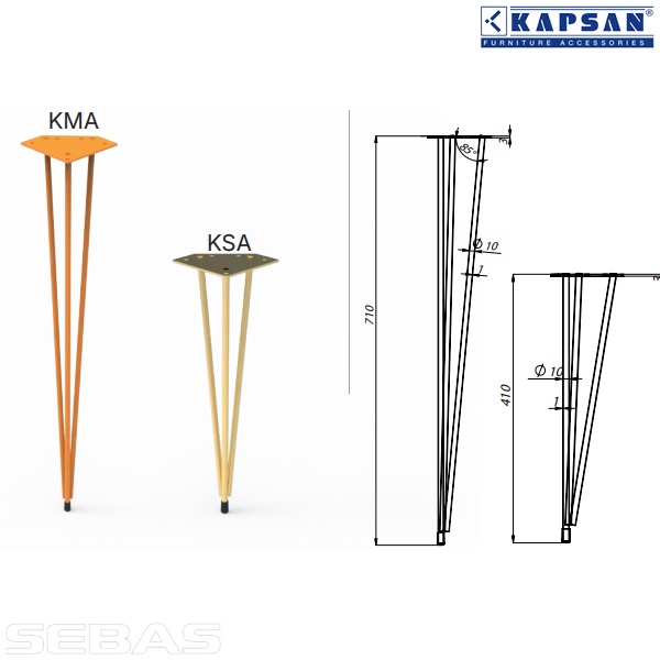 Опора мебельная Axie KMA-0007. KAPSAN