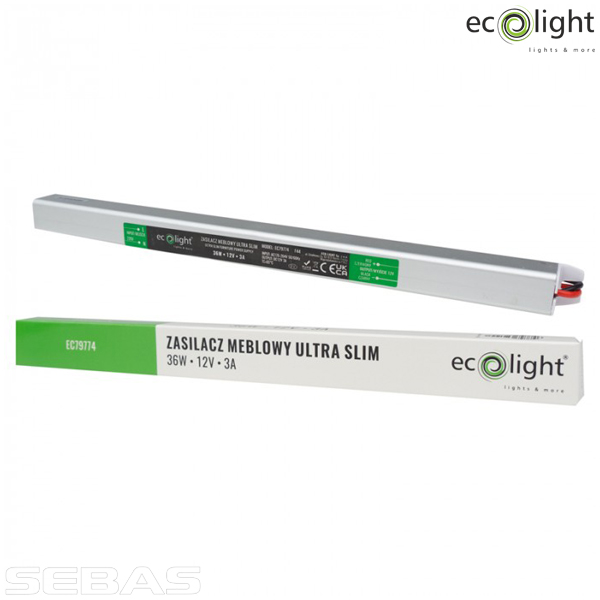 Блок питания LED ULTRA SLIM 12V IP20. EcoLlight