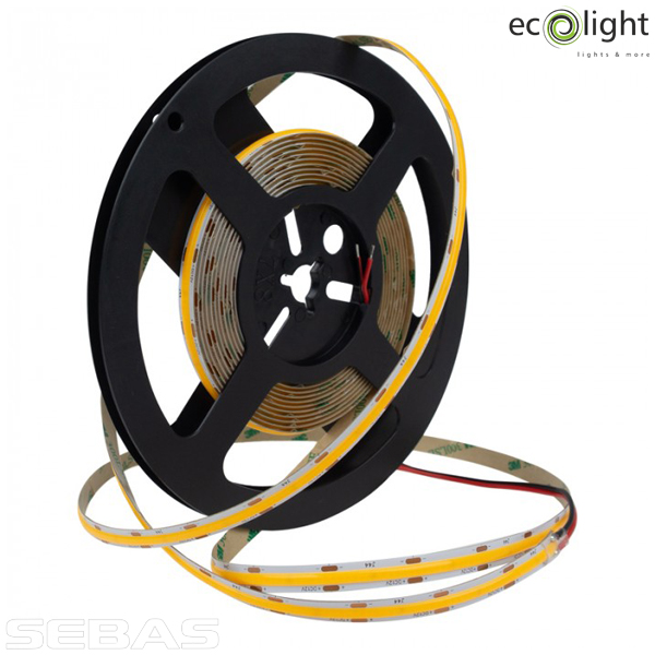 Светодиодная LED лента COB 12W/M 1320Lm/M 480Led/M 12V IP20. EcoLight