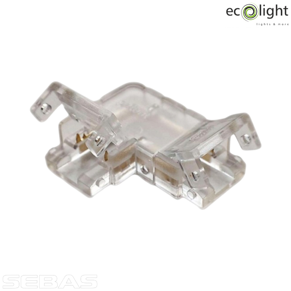 Разъем для светодиодной LED ленты, угловой, в форме буквы «L». EcoLight