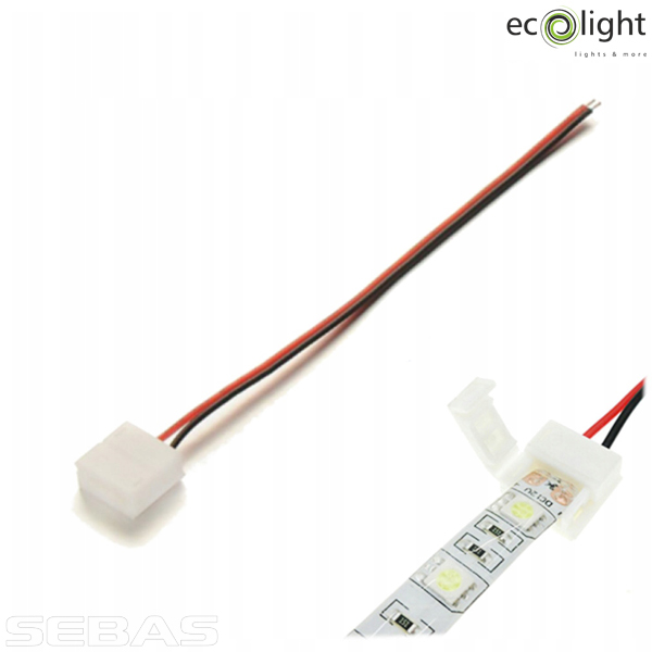 Коннектор LED односторонний, 8мм, IP63. EcoLight